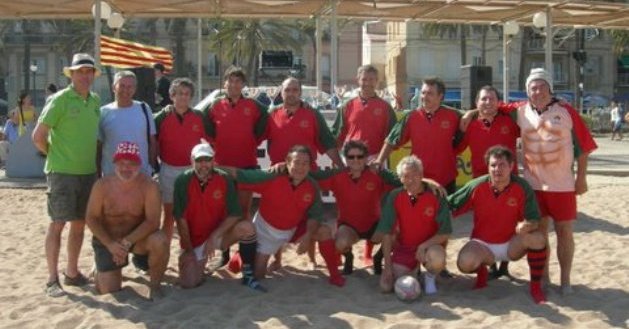Rugby playa con Badalona en 2008